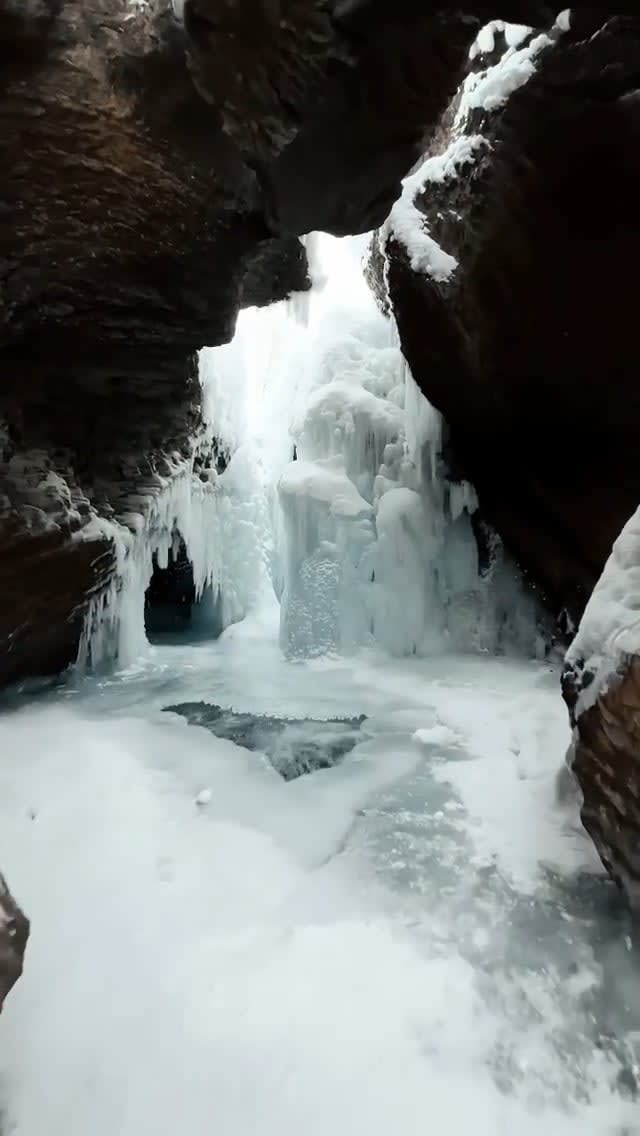incredible icy cave in Canada