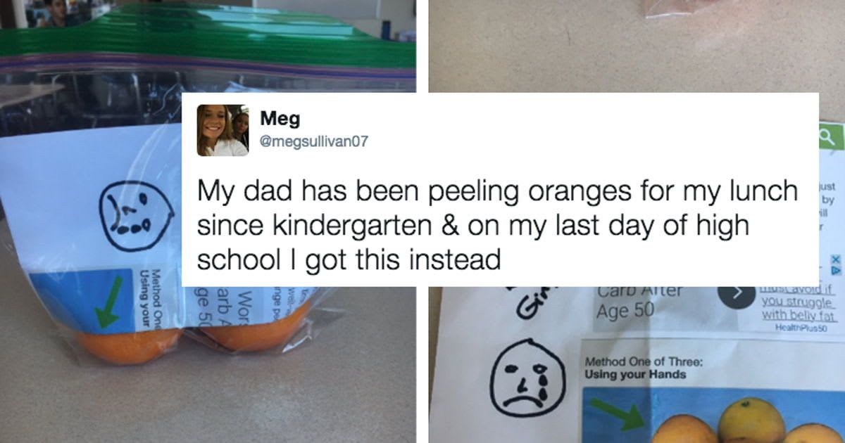Dad Ends A Lunch Tradition For His Daughter With Bittersweet Message About Peeling Oranges