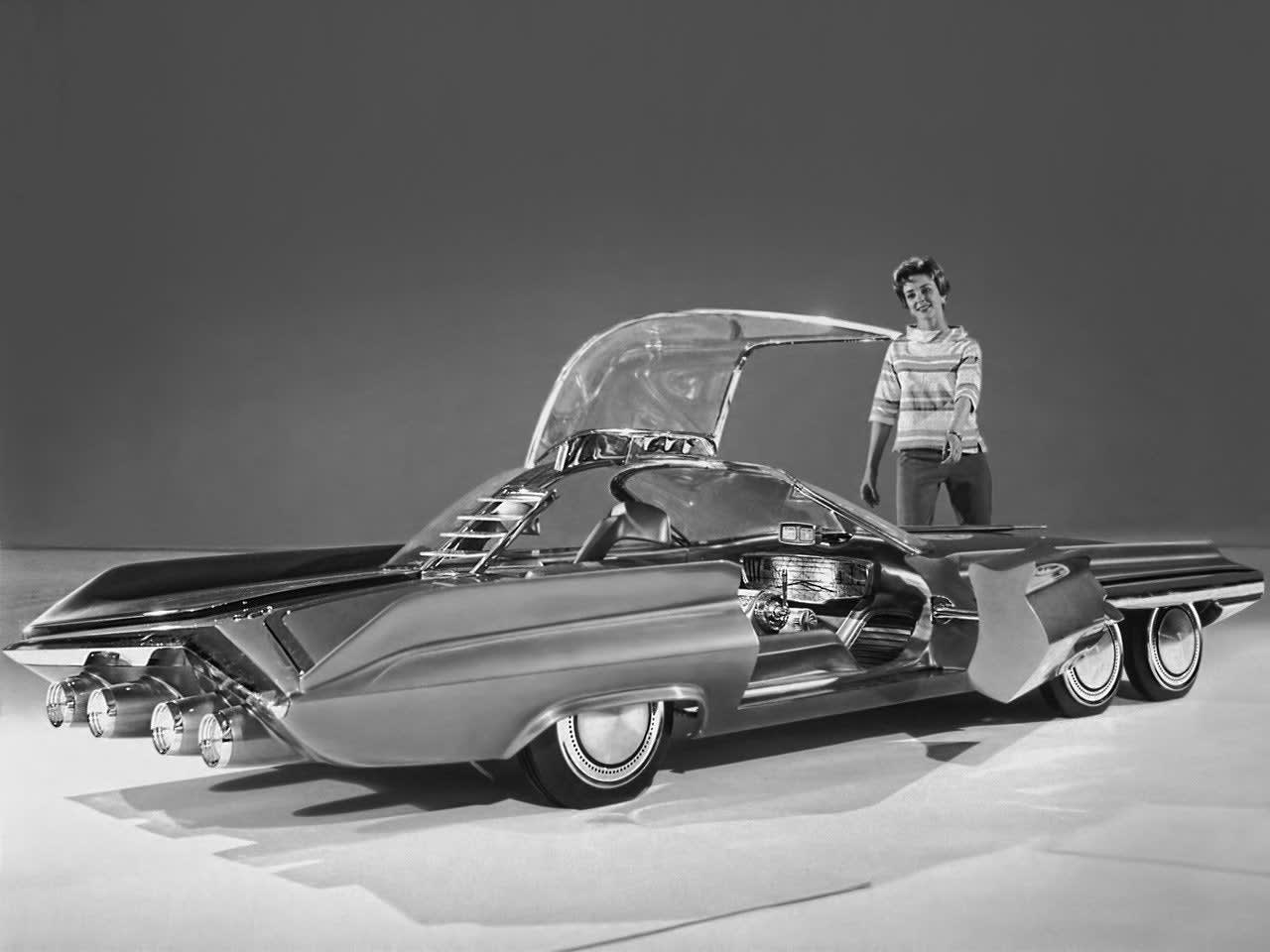 Ford's other Nuclear Powered Car - Seattle-Ite XXI - 1962. The entire front end could be switched out for different performance power plants.