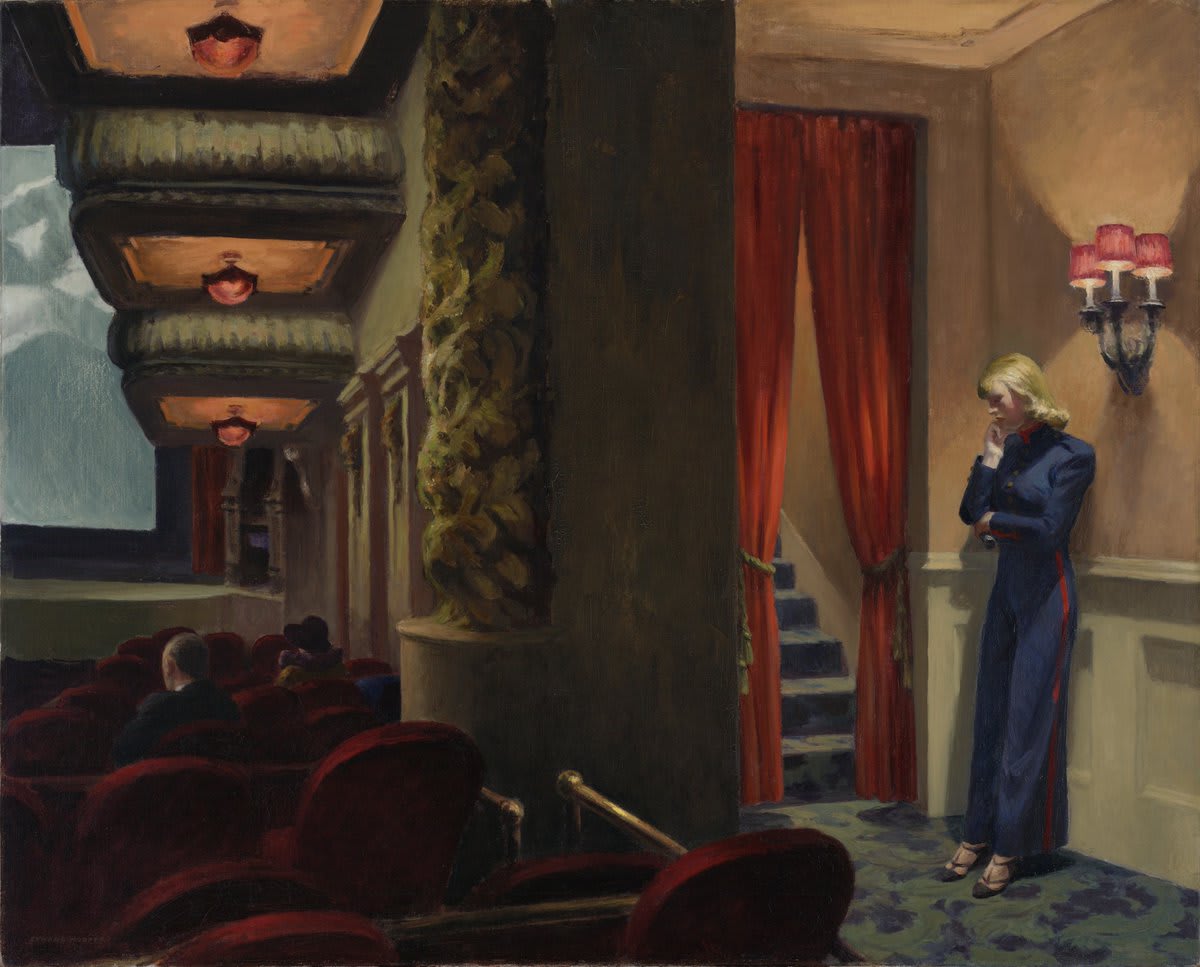 The lonely usher in Edward Hopper's "New York Movie" has probably seen the flick a million times. Know the feeling? Our @MoMAFilm team has you covered with their streaming suggestions: https://t.co/fkOPeJAgF6 What movies are you binging while we #MuseumFromHome?