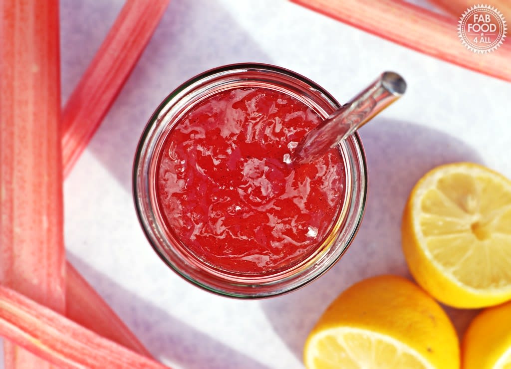 Simple Rhubarb & Gin Jam - fresh & delicious! Fab Food 4 All