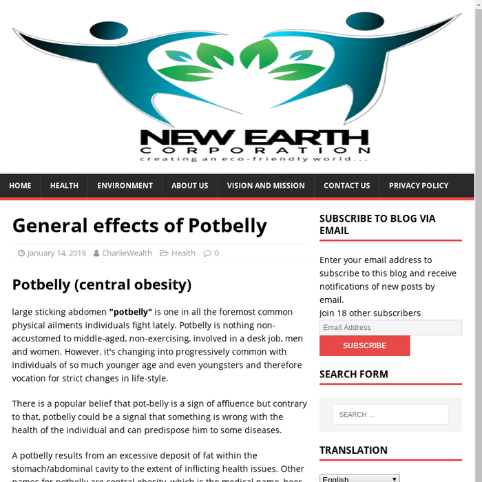 General effects of Potbelly - New Earth Corporation