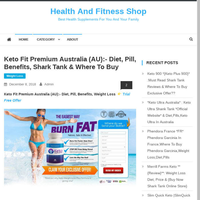 Keto Fit Premium Australia (AU):- Diet, Benefits, Shark Tank & side Effects.