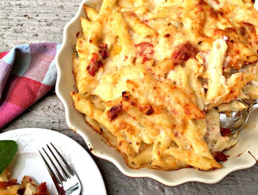 Baked Cheesy Chicken Penne Pasta