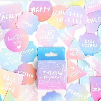Lovely Planner Paper Label Sticker Box - Greeting messages