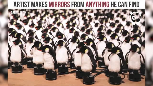 Daniel Rozin makes mirrors from anything he can find