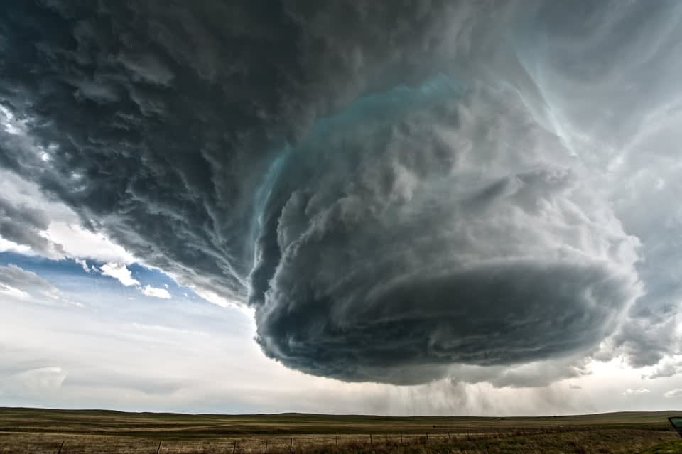 Incredible supercell in Wyoming, USA
