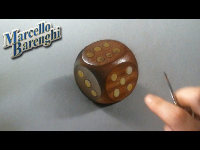 Wooden Dice Drawing ... It Looks 3D 😱