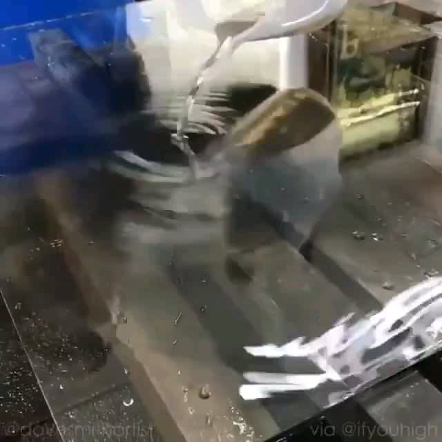 The transformation of a glass into a mirror: silver nitrate and pure ammonia are put into chemical reaction. The resulting solution is poured onto the glass surface and lef for a while..