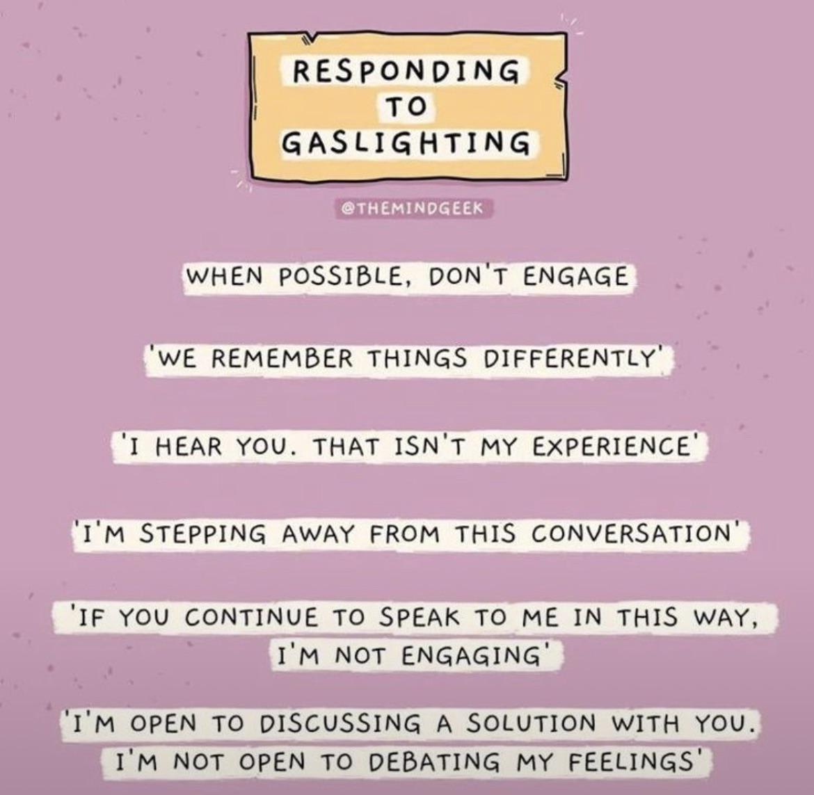 How to respond to gaslighting