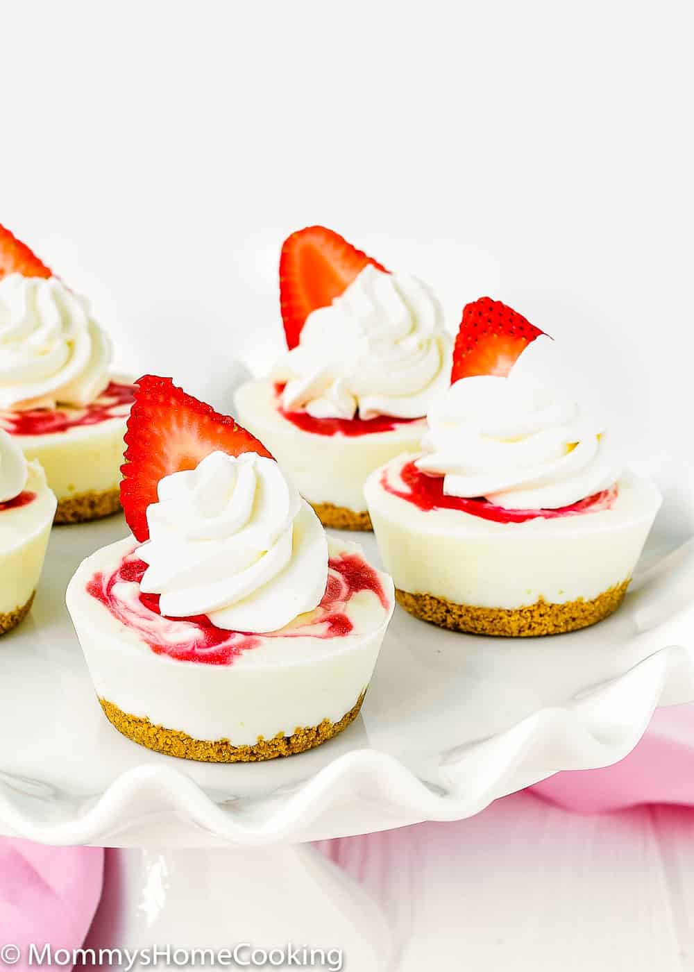 Mini Greek Yogurt Strawberry Cheesecake