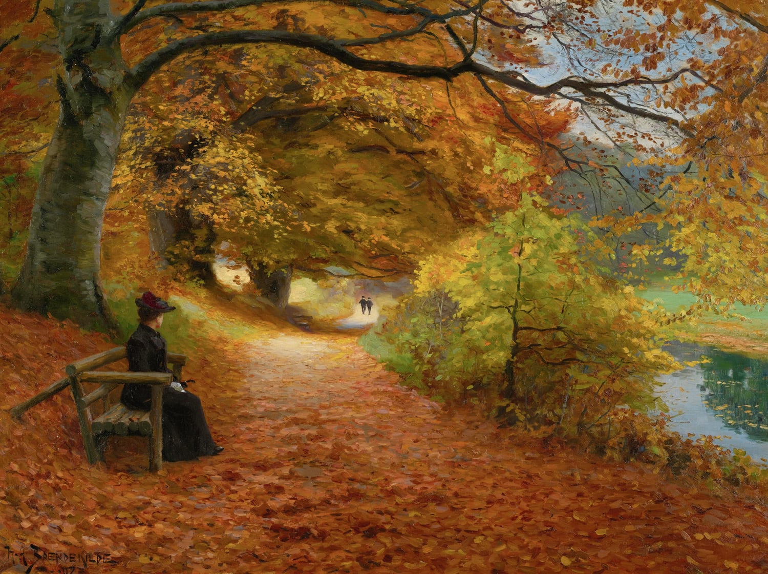 Wooded Path In Autumn (1902), Hans Andersen Brendekilde,