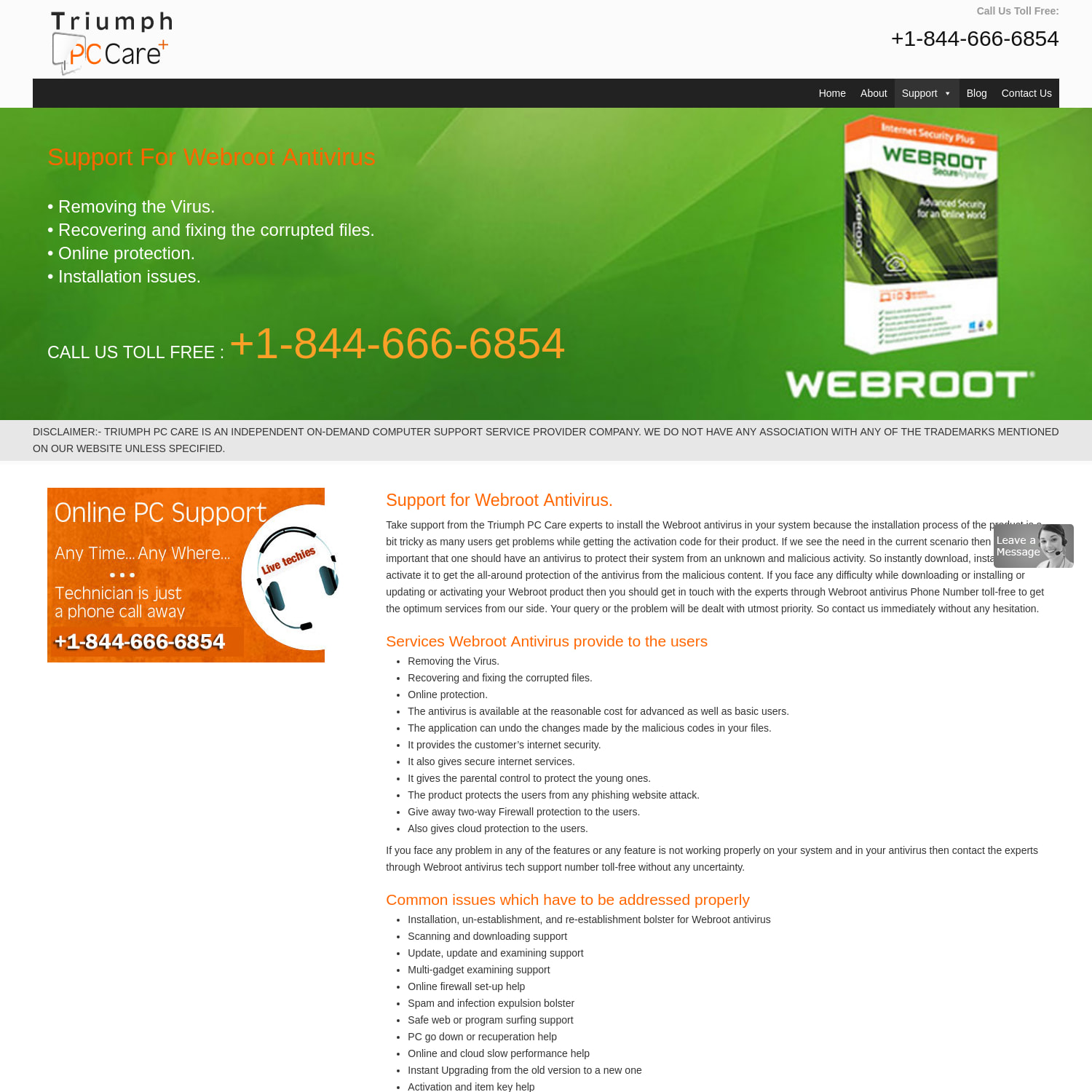 Support For Webroot Antivirus +1-844-666-6854, Webroot Support Number