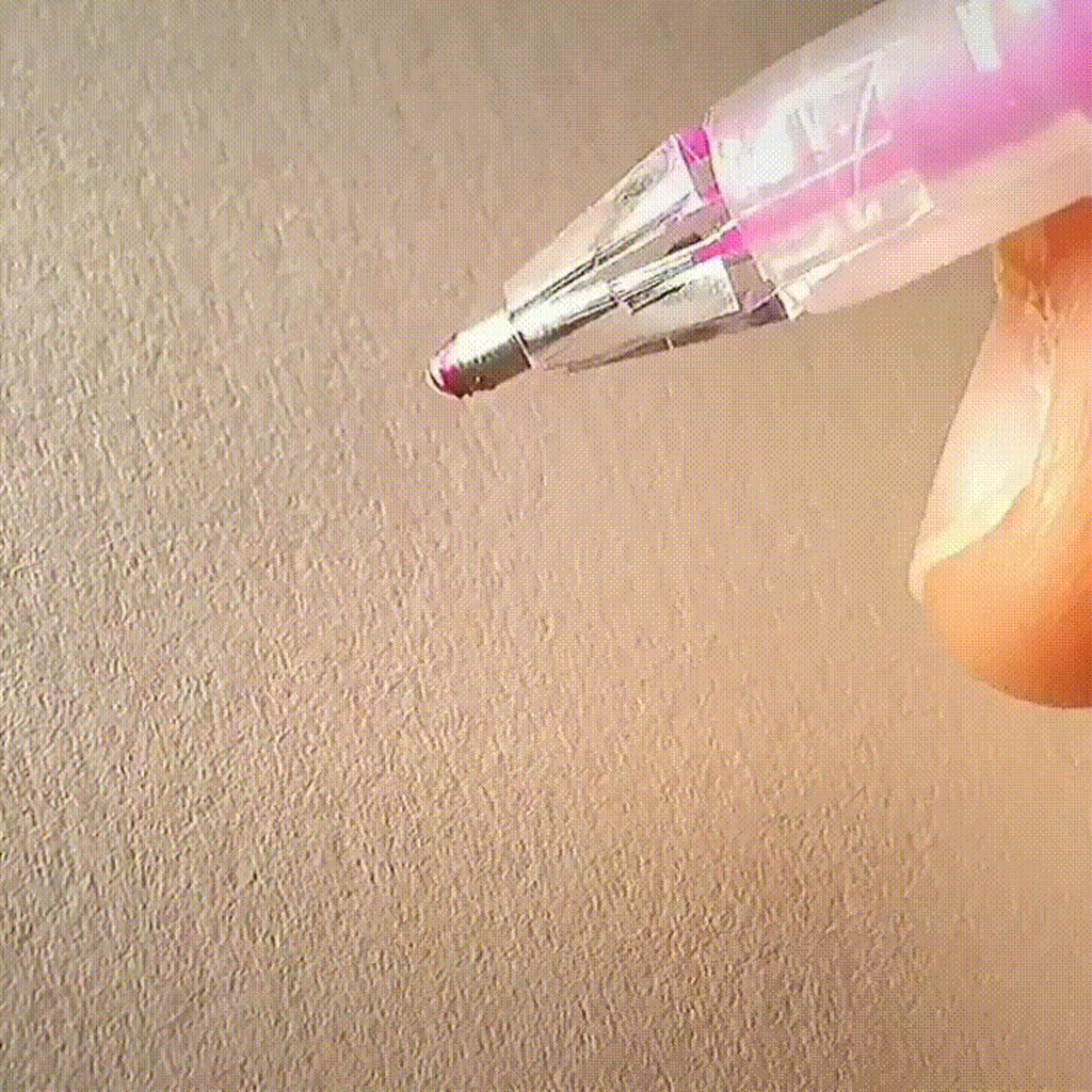 Pink pen writing