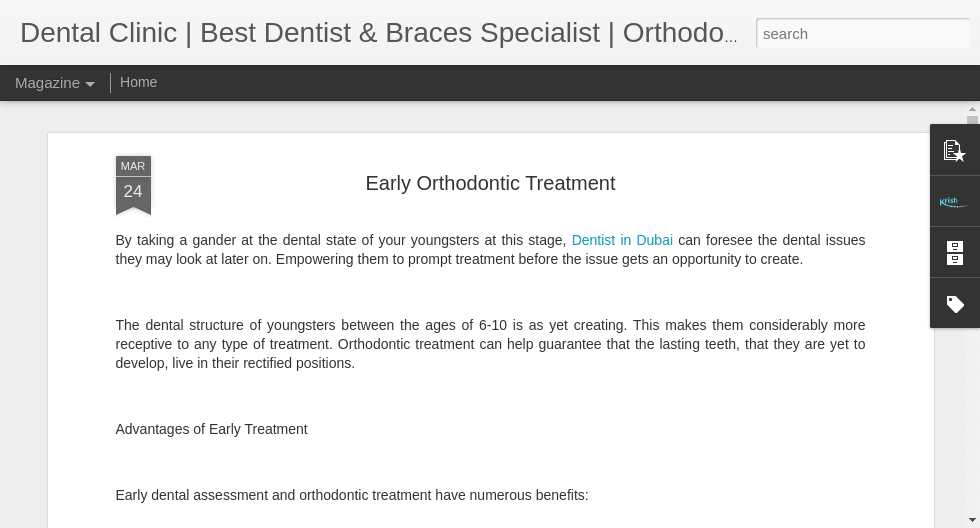 Early Orthodontic Treatment