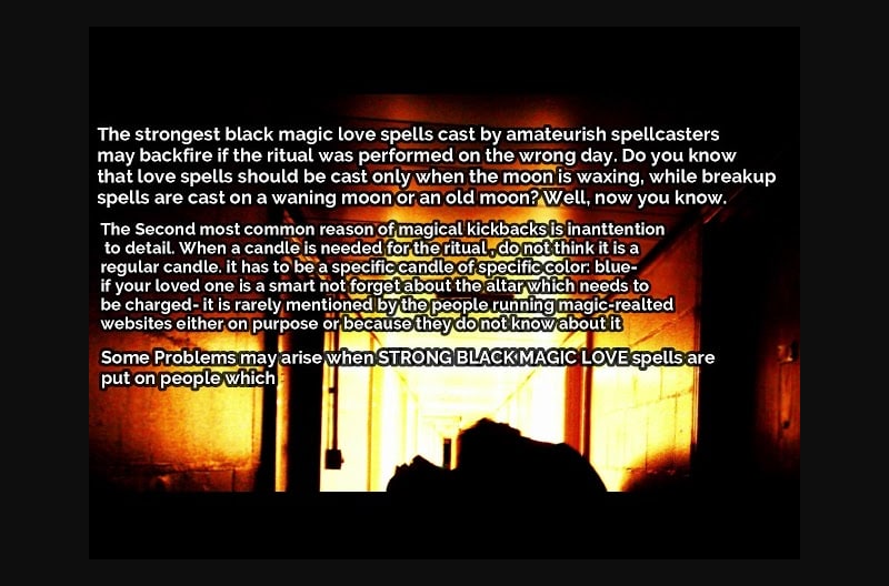 How & Why Black Magick Love Spells Backfire