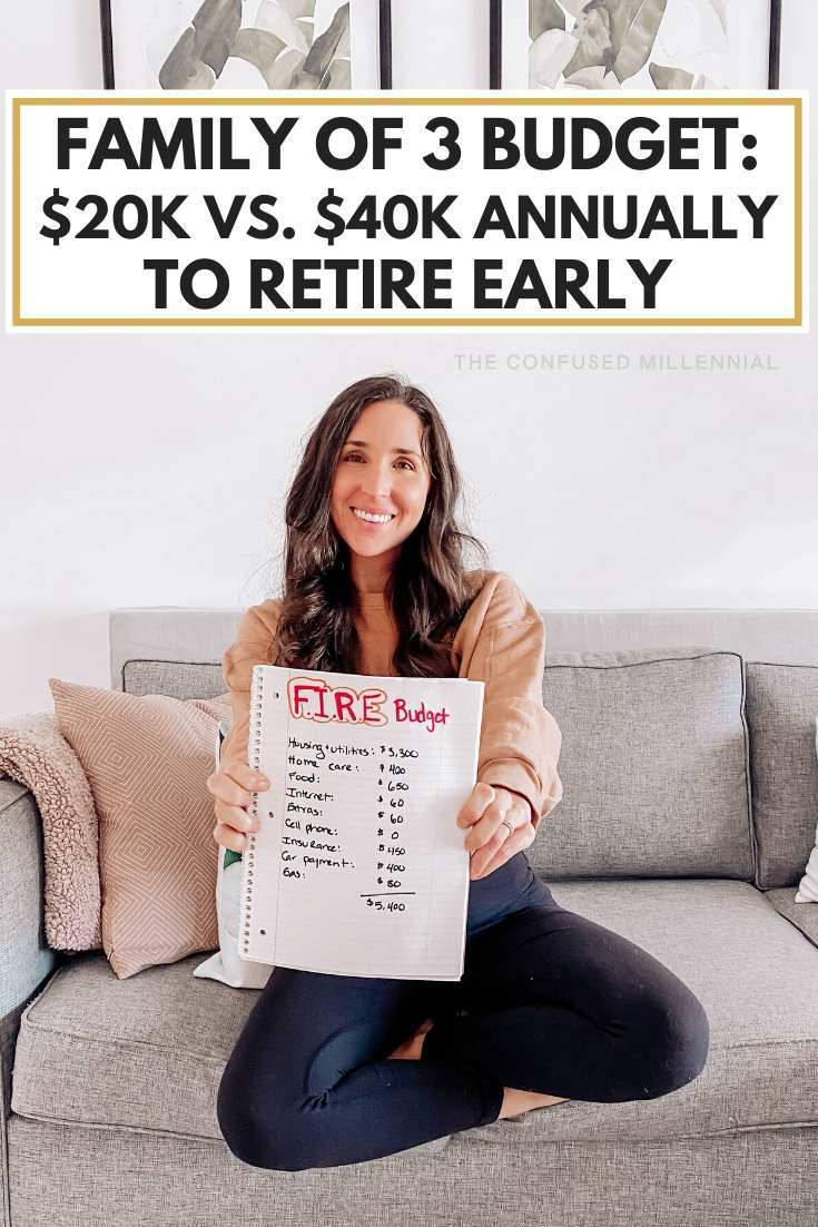 What It Would Look Like To Live On $20k vs. $40k As A Family Of 3 To Retire Early - The Confused Millennial