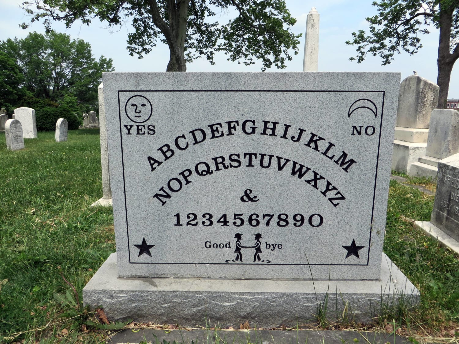 The Rear of the Gravestone of Elijah Bond, Ouija Board Inventor