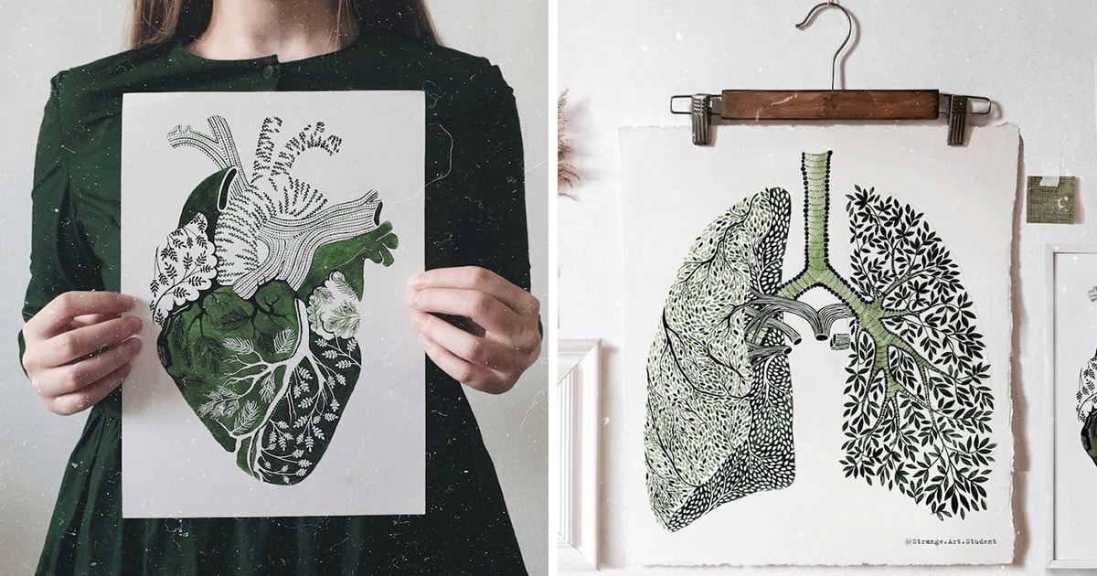 Exquisite Watercolor Paintings Imagine the Human Body Intertwined With Nature