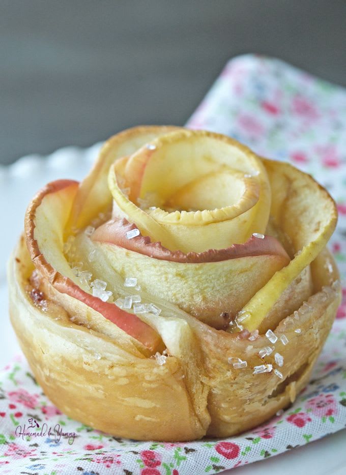 Apple Rose Puffs Easy Fancy Dessert | Homemade & Yummy
