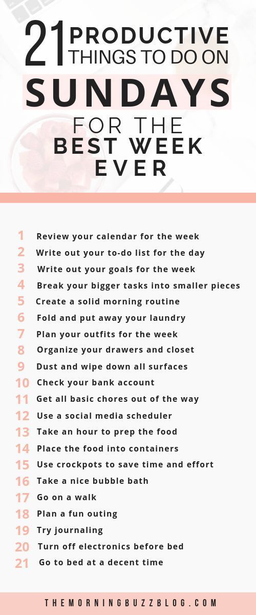 “Are you afraid of falling behind in the week? Your Monday doesn't have to be stressful. Here are 2… | Self improvement tips, Self improvement, Self care activities