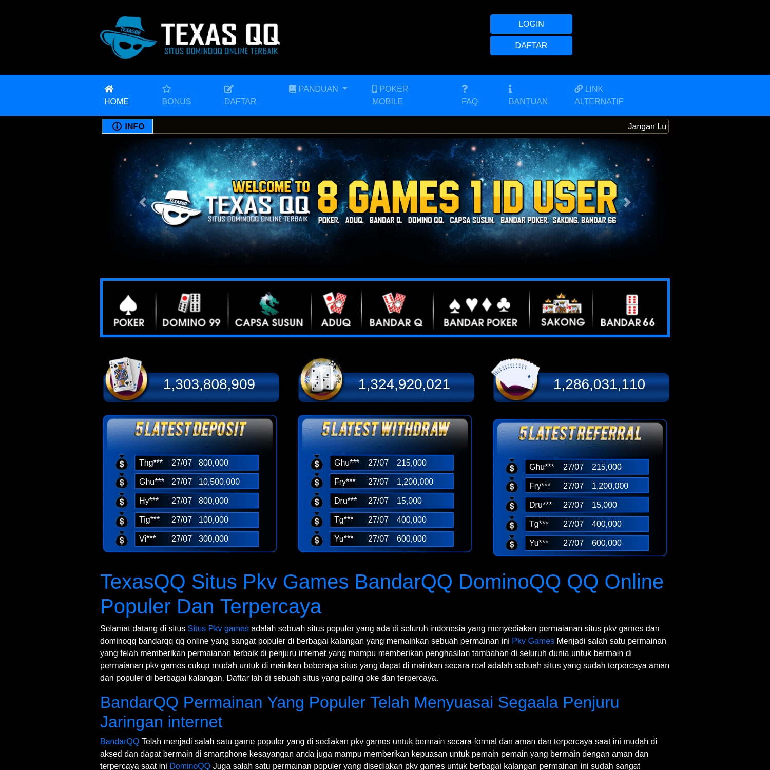 TexasQQ Situs Pkv Games BandarQQ DominoQQ QQ Online Populer Dan Terpercaya