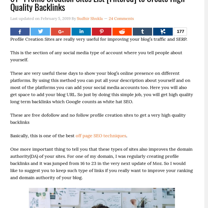 81+ Profile Creation Sites List [Filtered] to Create High Quality Backlinks