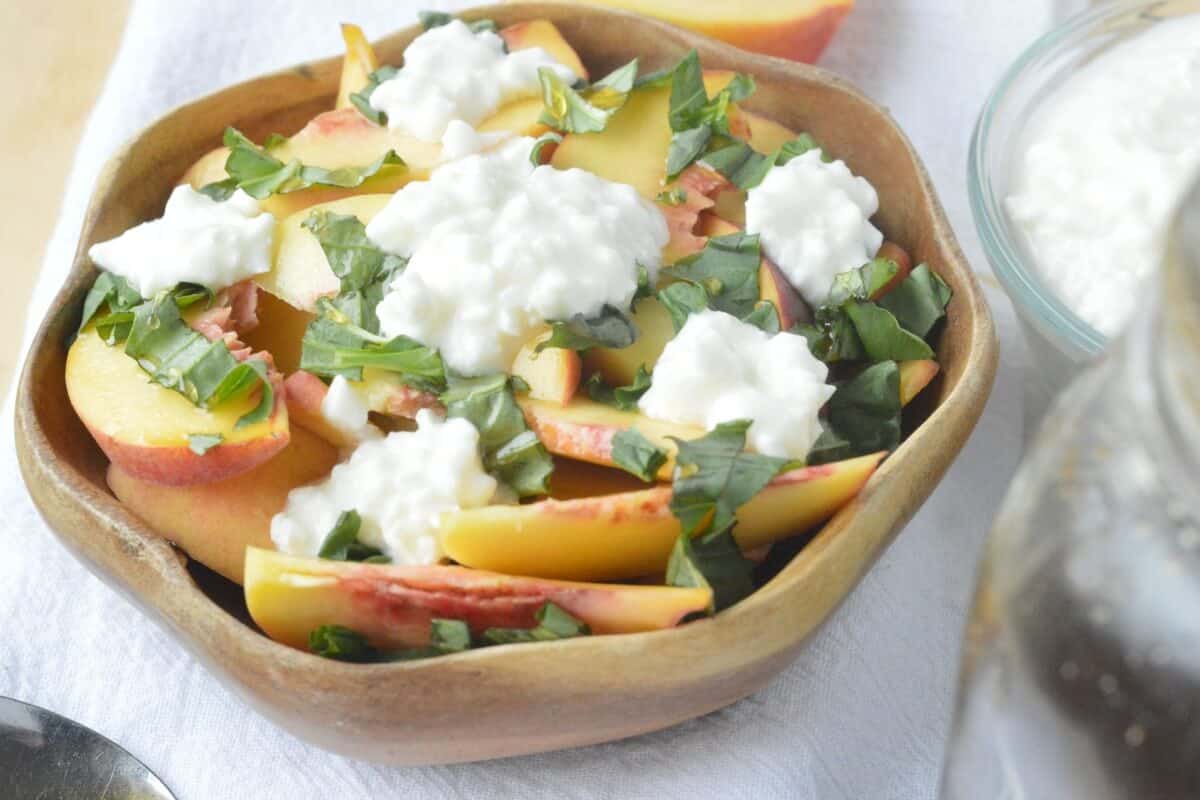 Peach Basil Salad Recipe