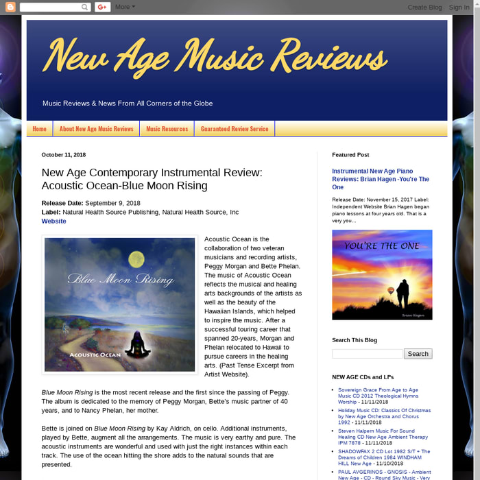 New Age Contemporary Instrumental Review: Acoustic Ocean-Blue Moon Rising