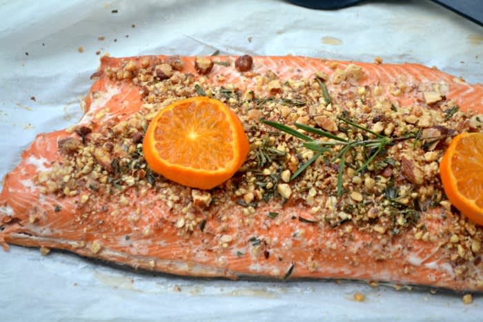 Rosemary-Almond Crusted Salmon and getting vitamin D