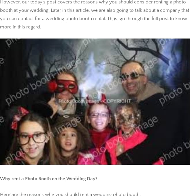 Reasons why you should rent a Photo Booth at your Wedding