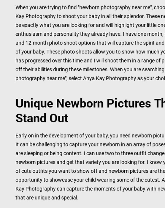 Newborn Photography For Your Baby At Anya Kay Photography