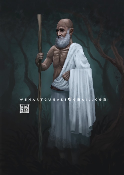 old man - an artwork for a client
