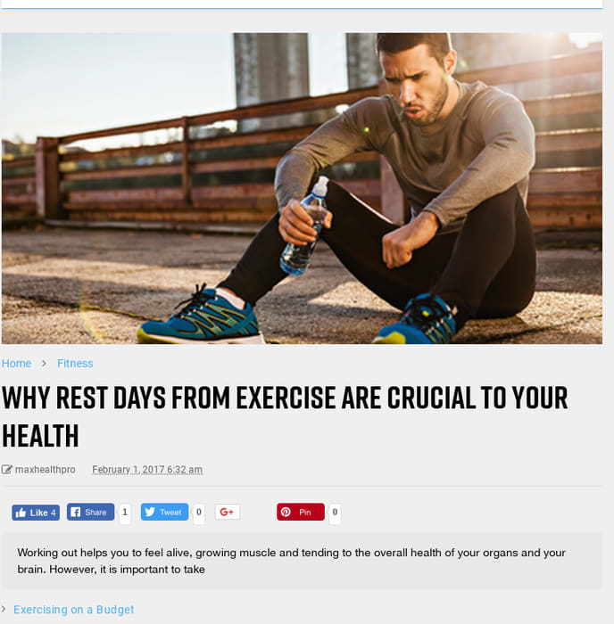 Why Rest Days from Exercise are Crucial to Your Health