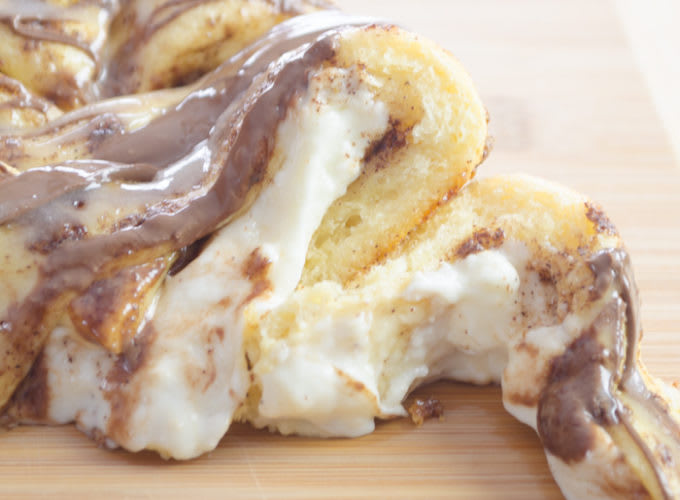 Cinnamon Roll Braid Recipe with Chocolate and Cream Cheese For Days!
