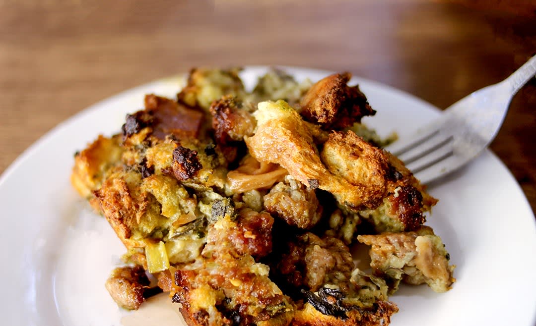 Homemade Oyster and Sausage Stuffing