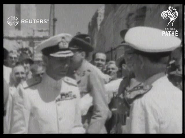 Second World War: King George VI visits Malta and inspects Eighth Army in Tripoli (1943)