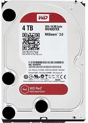 WD Red 4TB NAS Hard Disk Drive - 5400 RPM Class SATA 6 GB/S 64 MB Cache 3.5-Inch - WD40EFRX