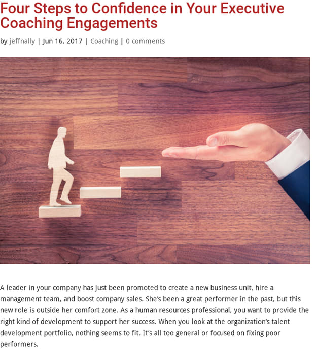 Four Steps to Confidence in Your Executive Coaching Engagements