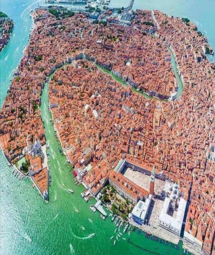 View from above Venice, Italy.