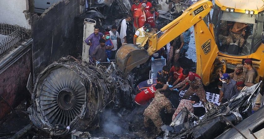 Breaking 76 killed in Karachi plane crash: Health Department