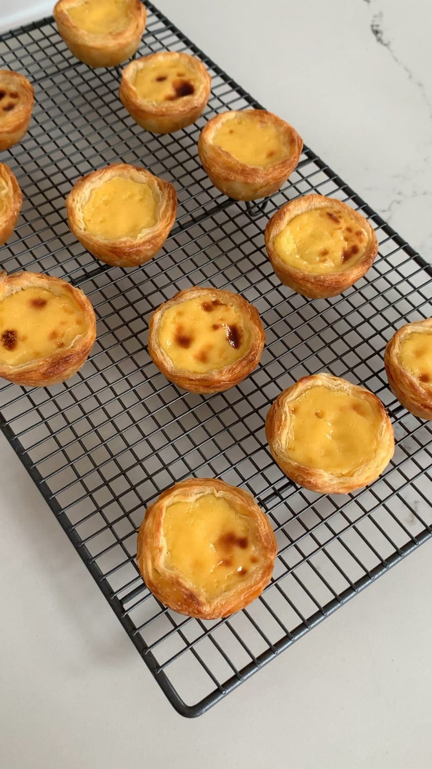 I made Portuguese egg tarts for the first time today after years being too intimidated by lamination. I’m so pleased with the result! SOUND ON!