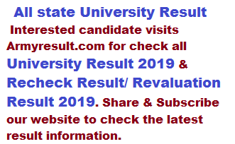 Shekhawati University Result 2019 Check BA BSc B.Com MA MSc M.Com Exam Result 2019