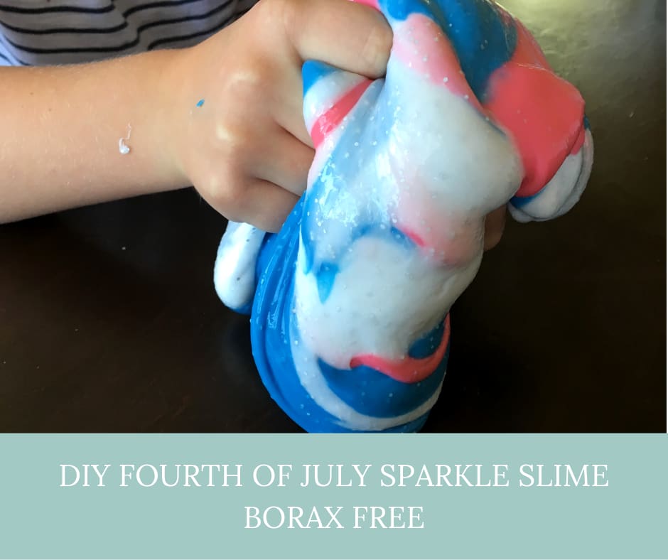 Fourth of July Sparkle Slime - Army Wife With Daughters