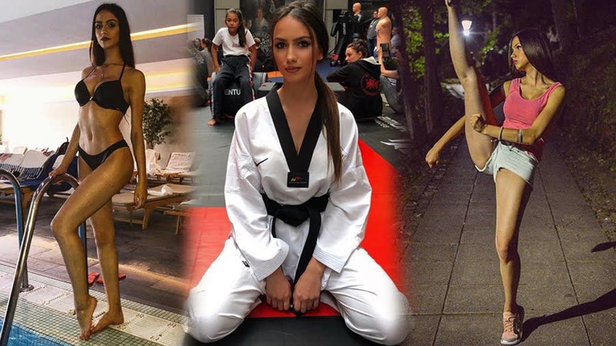 Jago Taekwondo, Wanita Seksi Teman Marko Simic Ini Bisa Lakukan Aksi Memukau