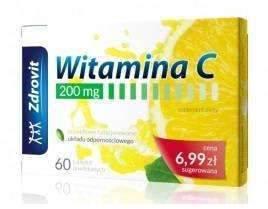 Vitamin c tablets, Zdrovit Vitamin C 200mg x 60 tablets