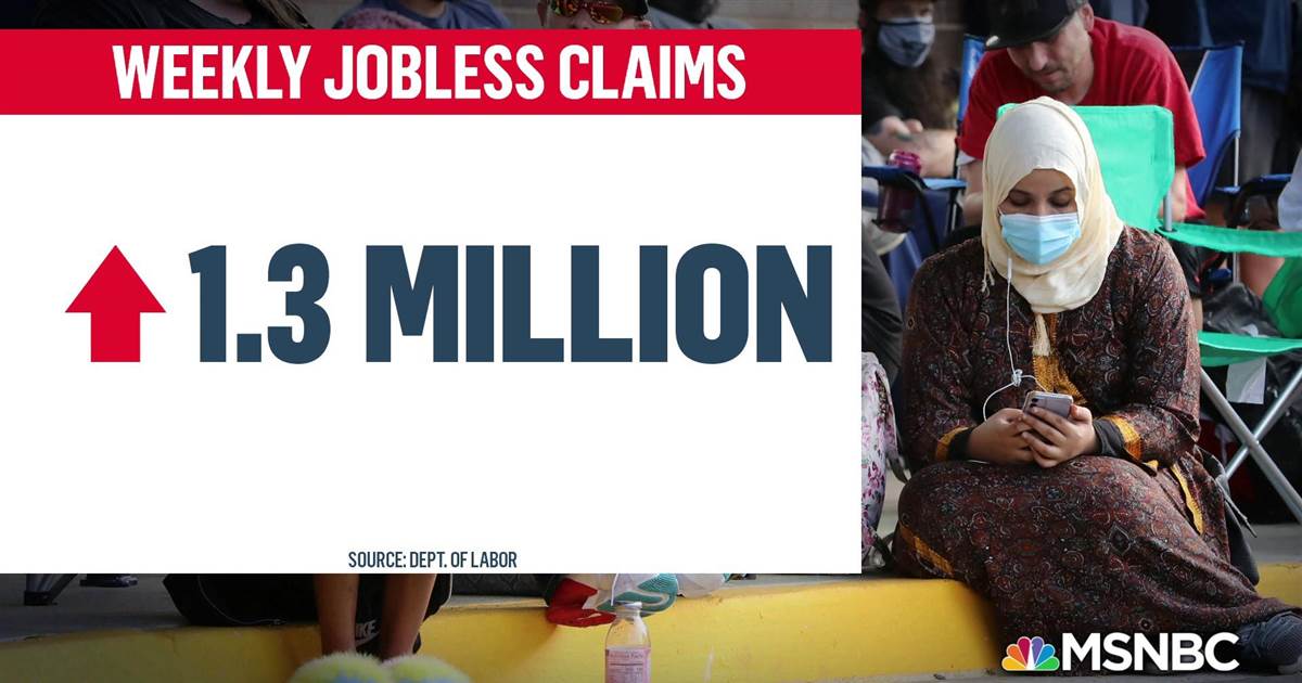 1.3 million more Americans file for unemployment benefits as states reverse reopening