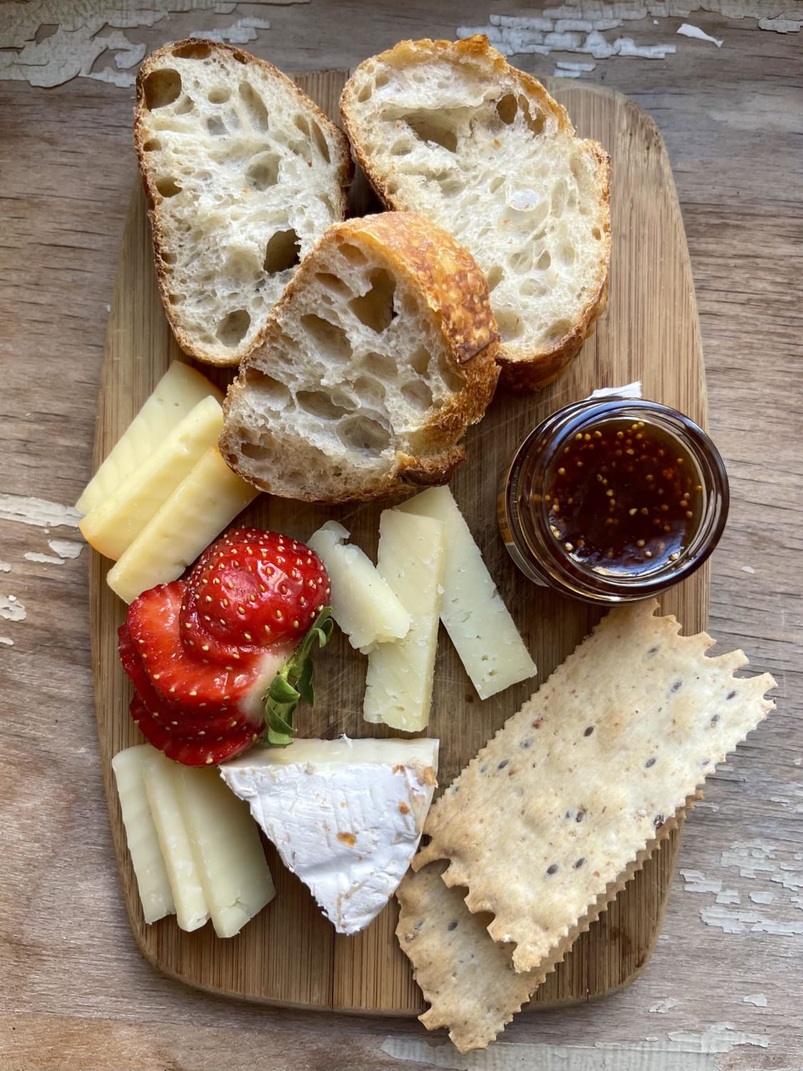 Recently dumped, so for lunch I made a cheese board for one 🥰 more cheese for me is quite the silver lining