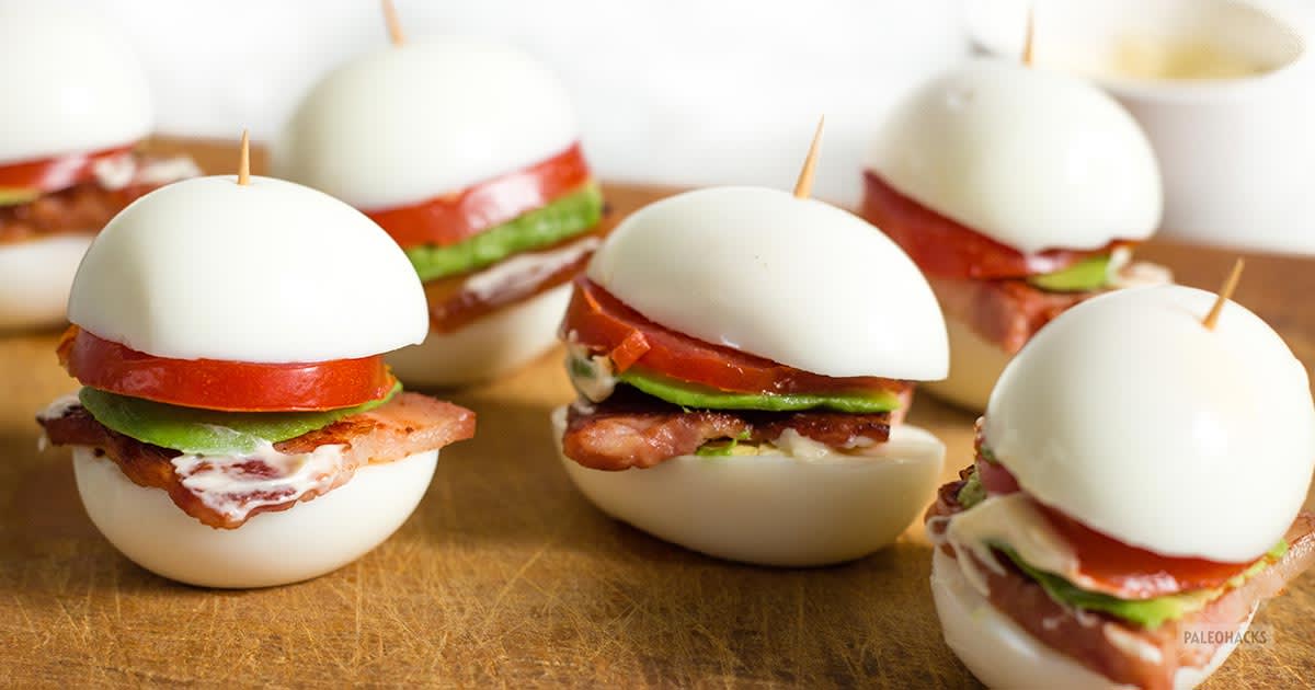 Use Hard-Boiled Eggs to Make Mini Keto Burger 'Buns'