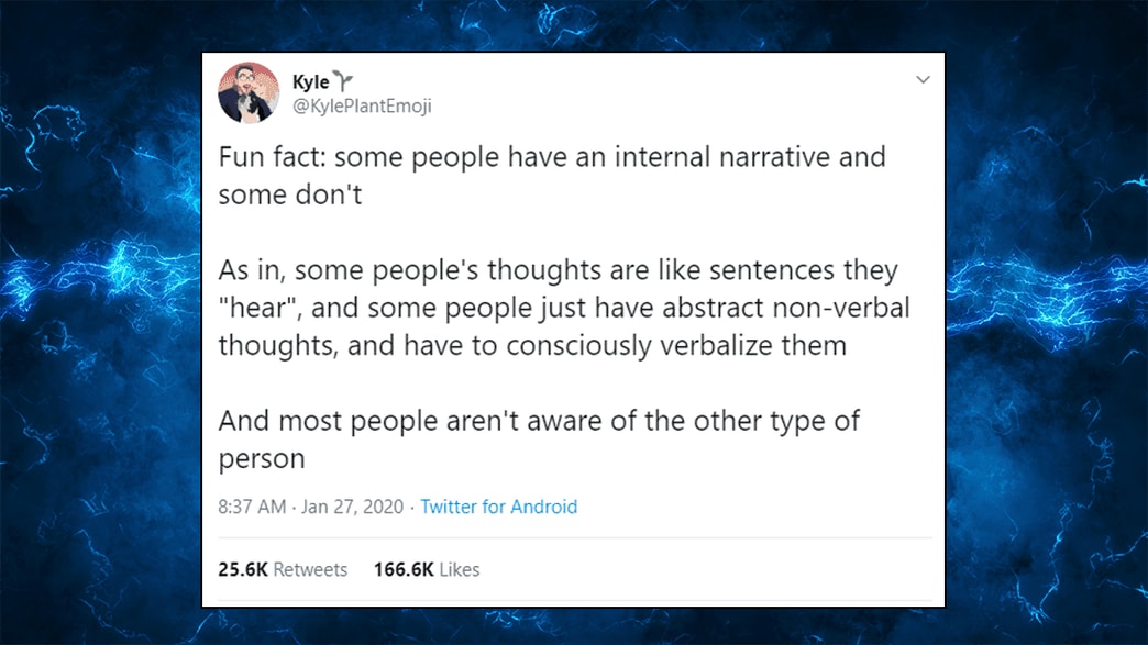 People Are Weirded Out To Discover That Some People Don't Have An Internal Monologue
